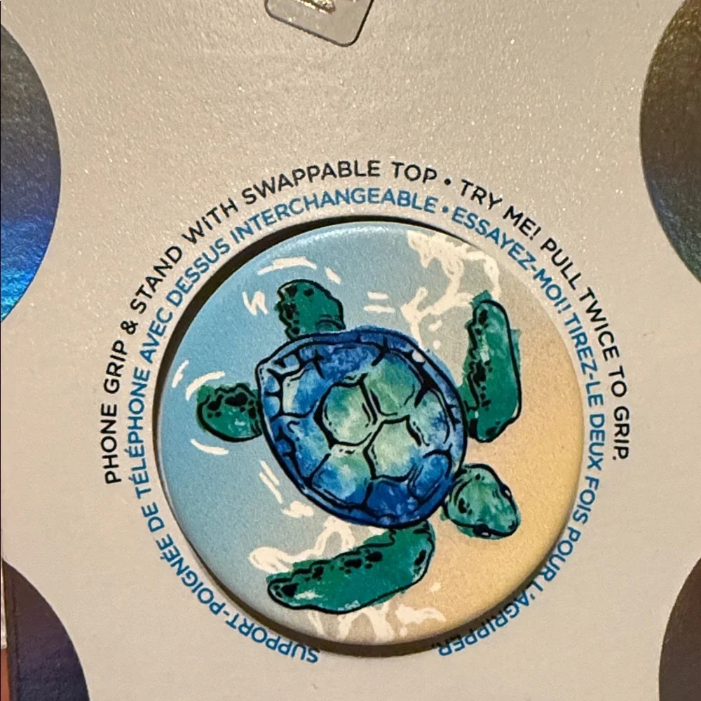 5/$25 PopSocket Holographic Turtle PopGrip - Picture 2 of 3